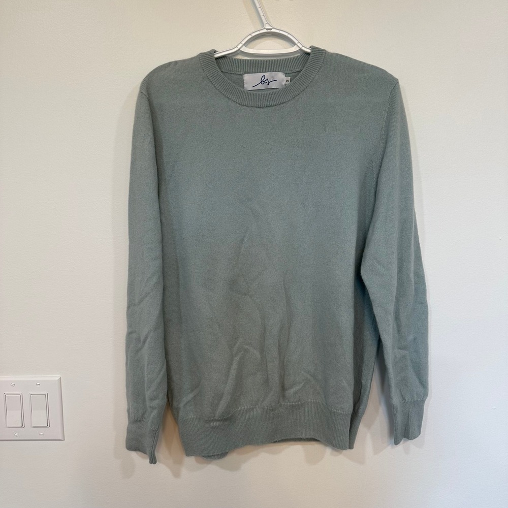 Boston Scott Mens XXK 100% Cashmere Sweater Teal Blue Crewneck Lush NWOT $175